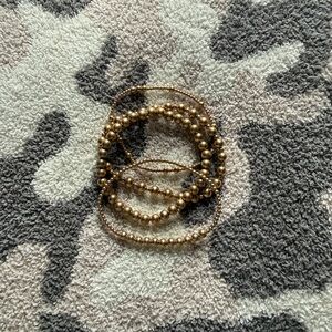 E Newton Extends Gold Beaded Bracelets